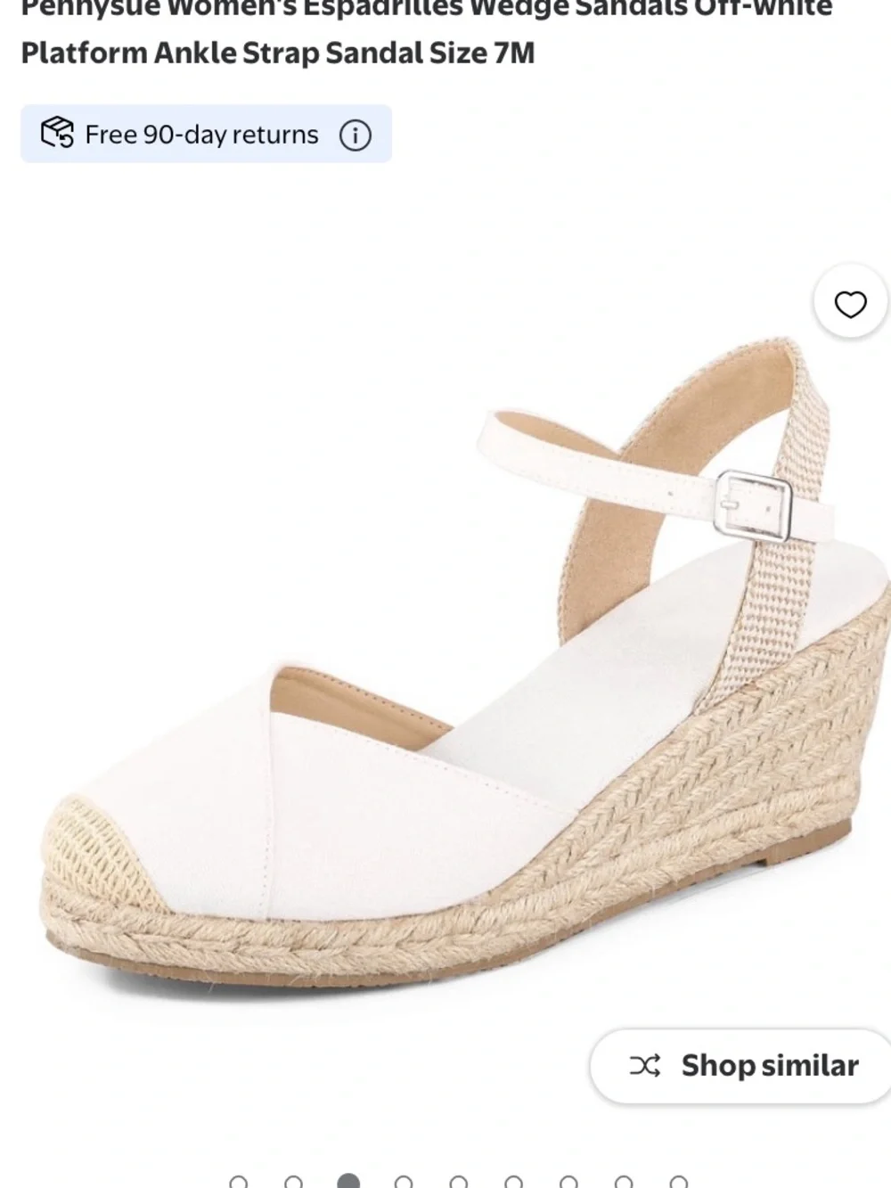 Women's Espadrilles Wedge Sandals Off-white Platform Ankle Strap Sandal new